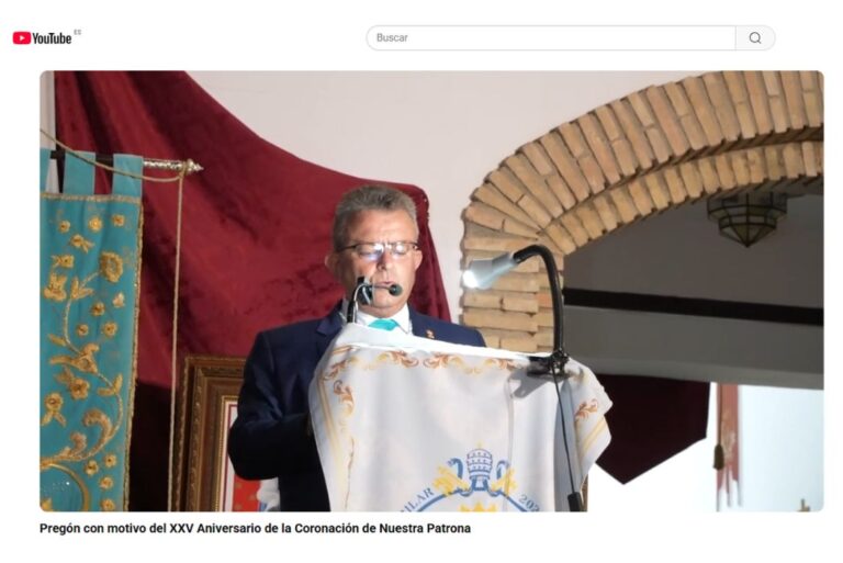 Pregón con motivo del XXV Aniversario de la Coronación de Nuestra Patrona Virgen de la Piedad Iznájar